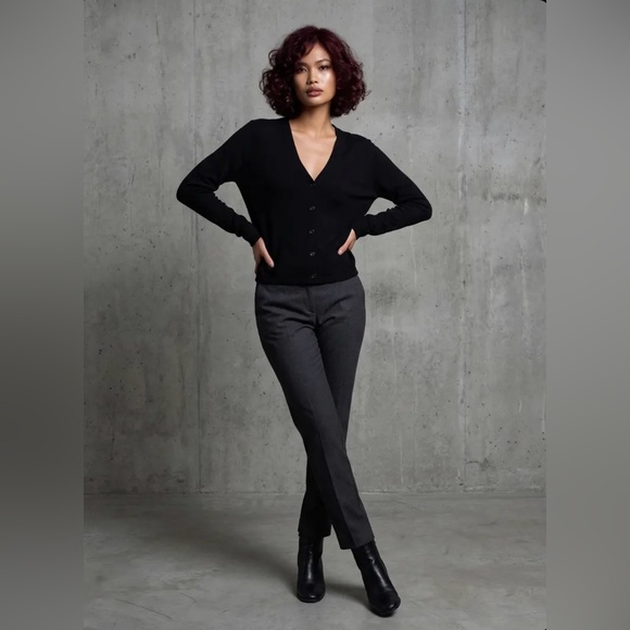 Max Studio Sweaters - Max Studio London Black 3/4 Sleeve Linen Blend Cardigan